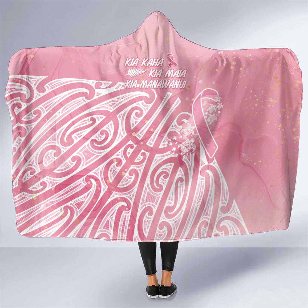 Breast Cancer Awareness Maori Hooded Blanket Kia Kaha Kia Maia Kia Manawanui - Vibe Hoodie