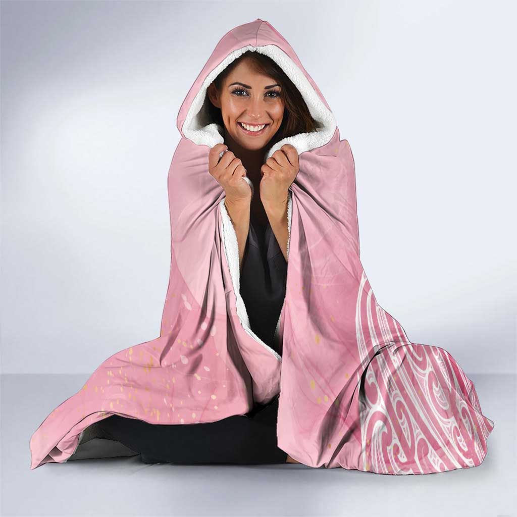 Breast Cancer Awareness Maori Hooded Blanket Kia Kaha Kia Maia Kia Manawanui - Vibe Hoodie