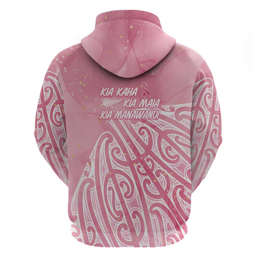 Breast Cancer Awareness Maori Hoodie Kia Kaha Kia Maia Kia Manawanui - Vibe Hoodie
