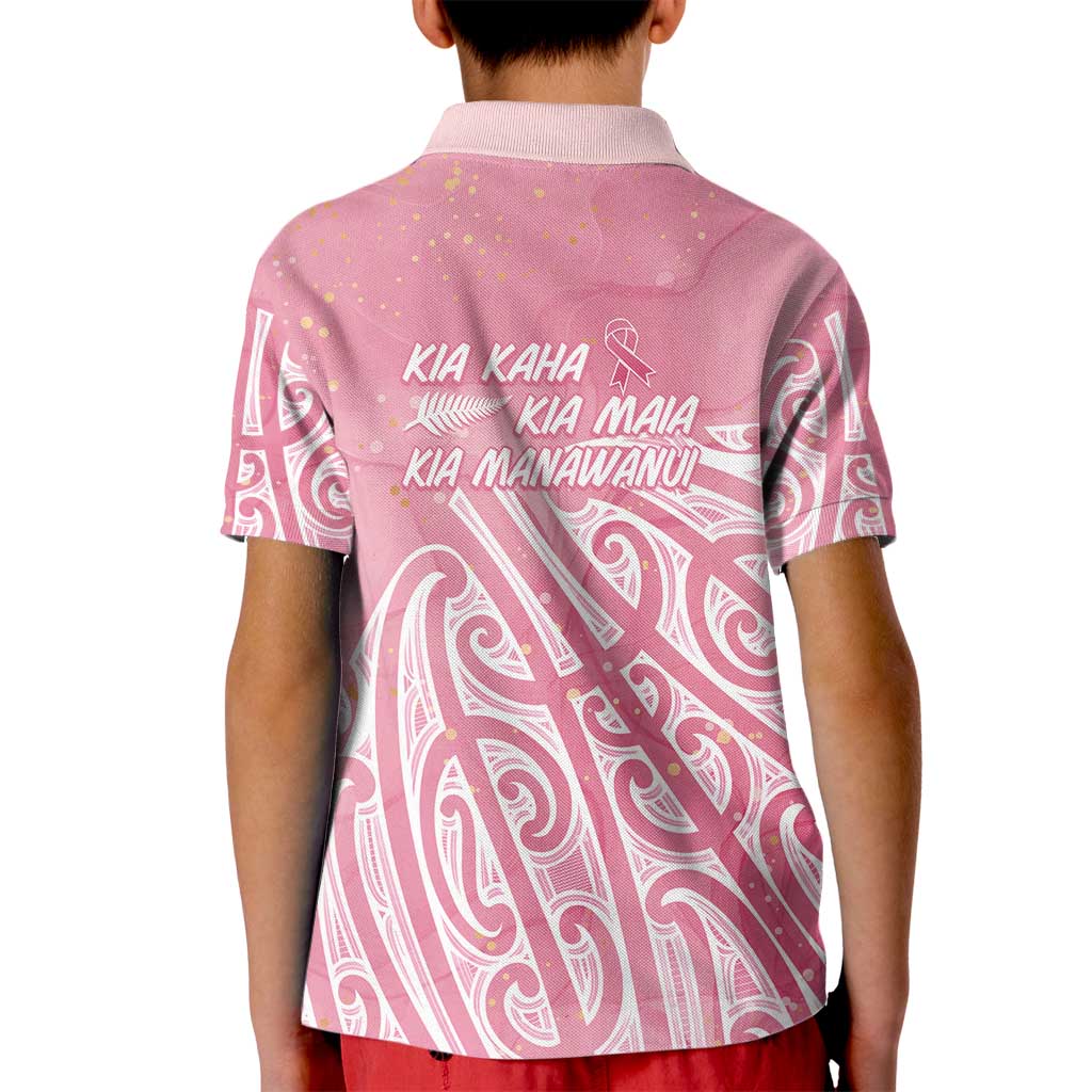 Breast Cancer Awareness Maori Kid Polo Shirt Kia Kaha Kia Maia Kia Manawanui - Vibe Hoodie