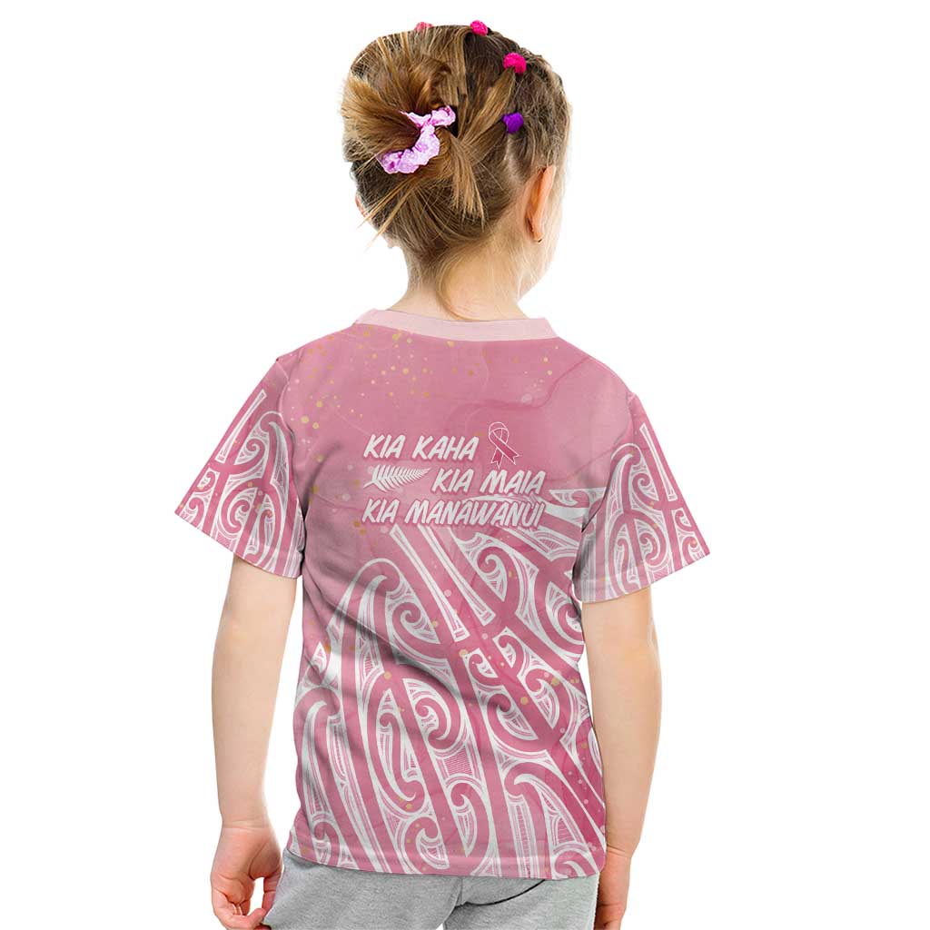 Breast Cancer Awareness Maori Kid T Shirt Kia Kaha Kia Maia Kia Manawanui - Vibe Hoodie