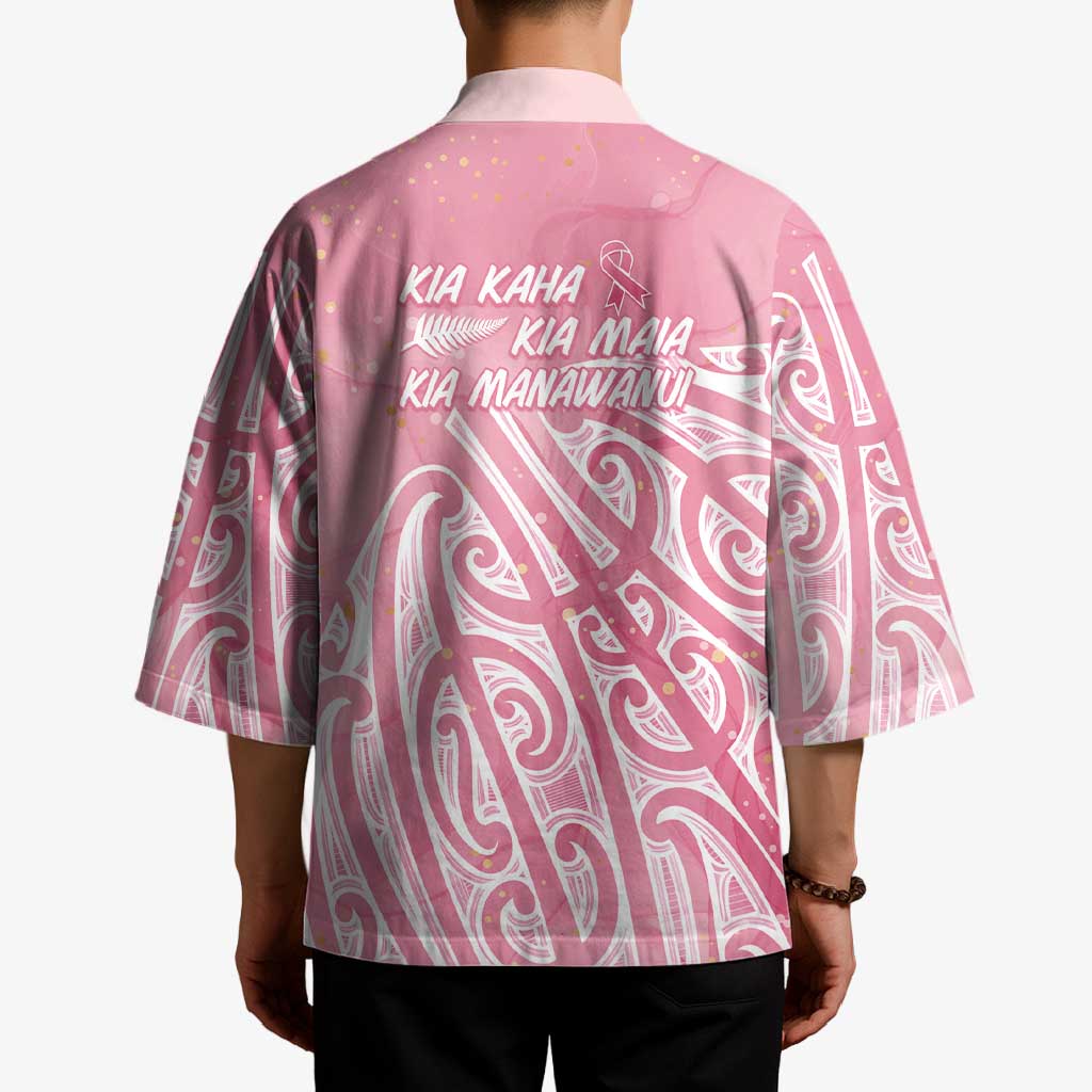 Breast Cancer Awareness Maori Kimono Kia Kaha Kia Maia Kia Manawanui - Vibe Hoodie