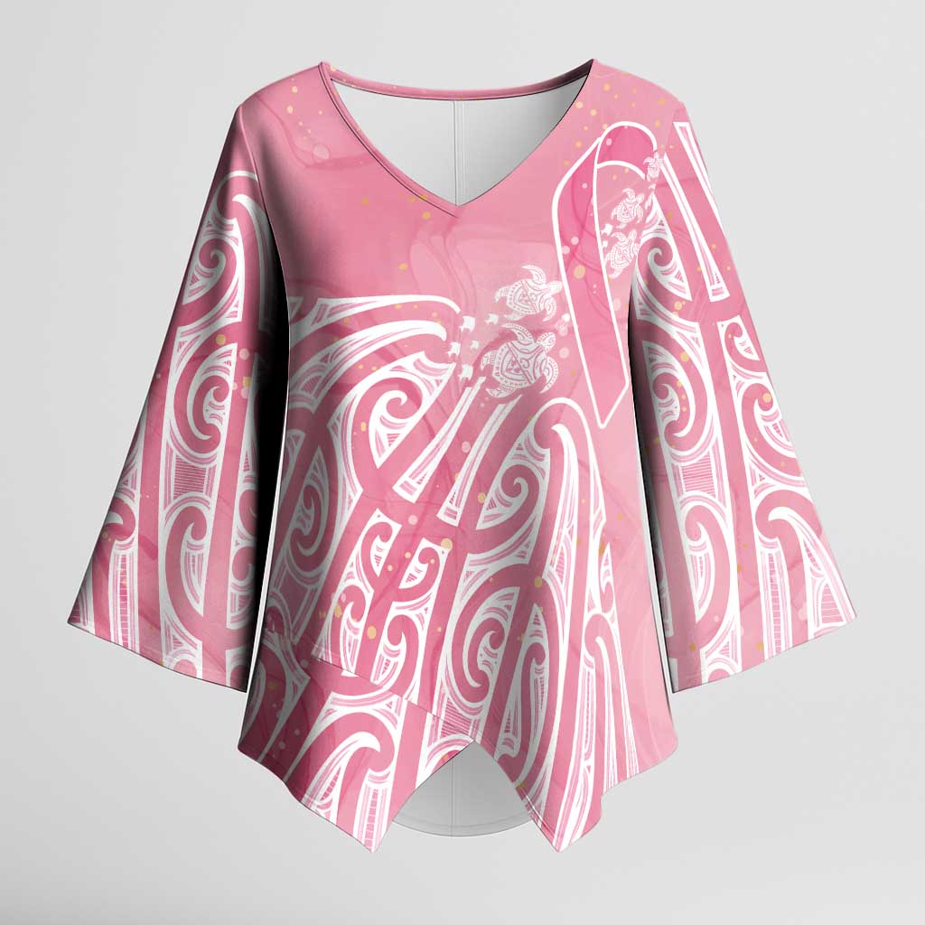 Breast Cancer Awareness Maori Kimono Sleeve Blouse Kia Kaha Kia Maia Kia Manawanui - Vibe Hoodie