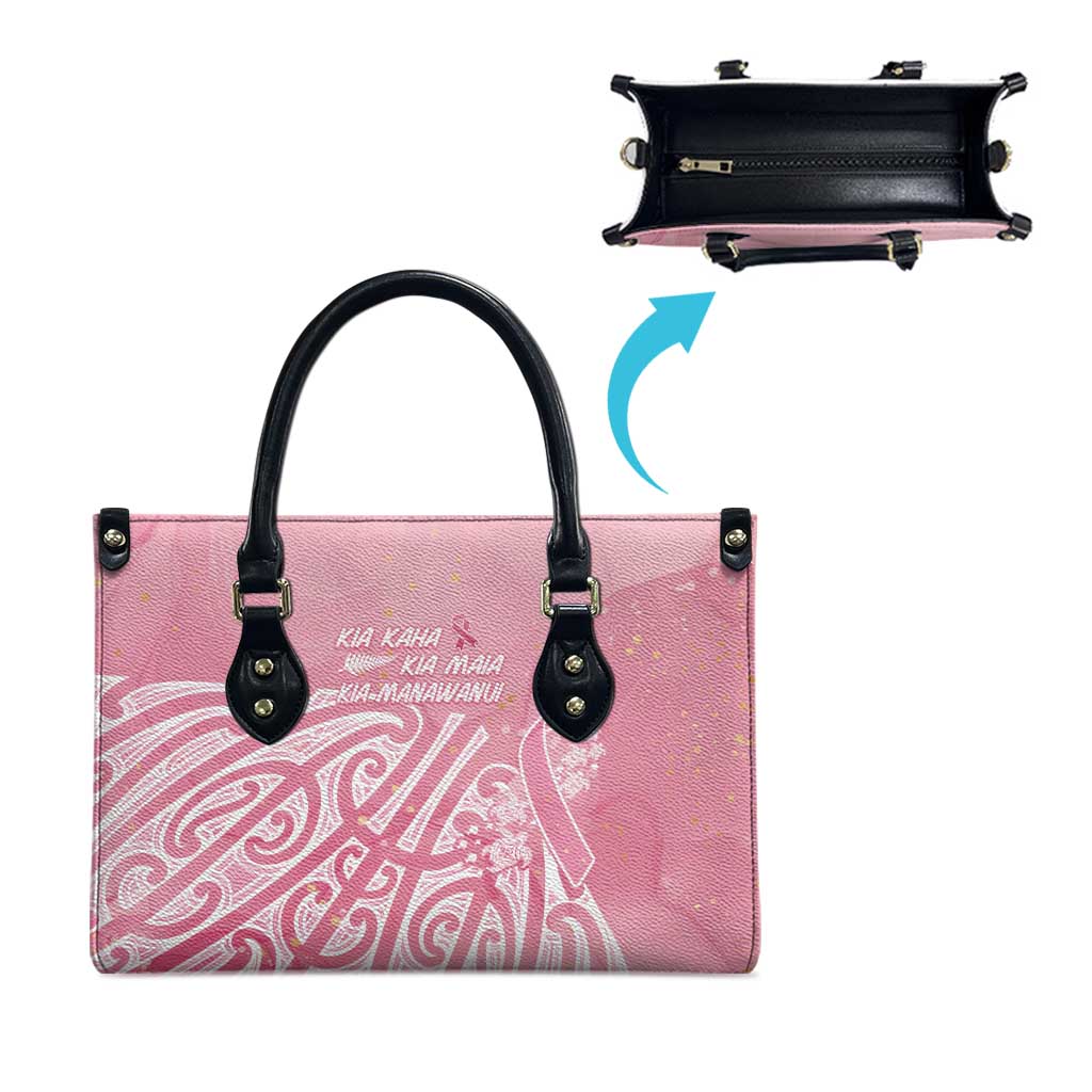 Breast Cancer Awareness Maori Leather Bag Kia Kaha Kia Maia Kia Manawanui - Vibe Hoodie