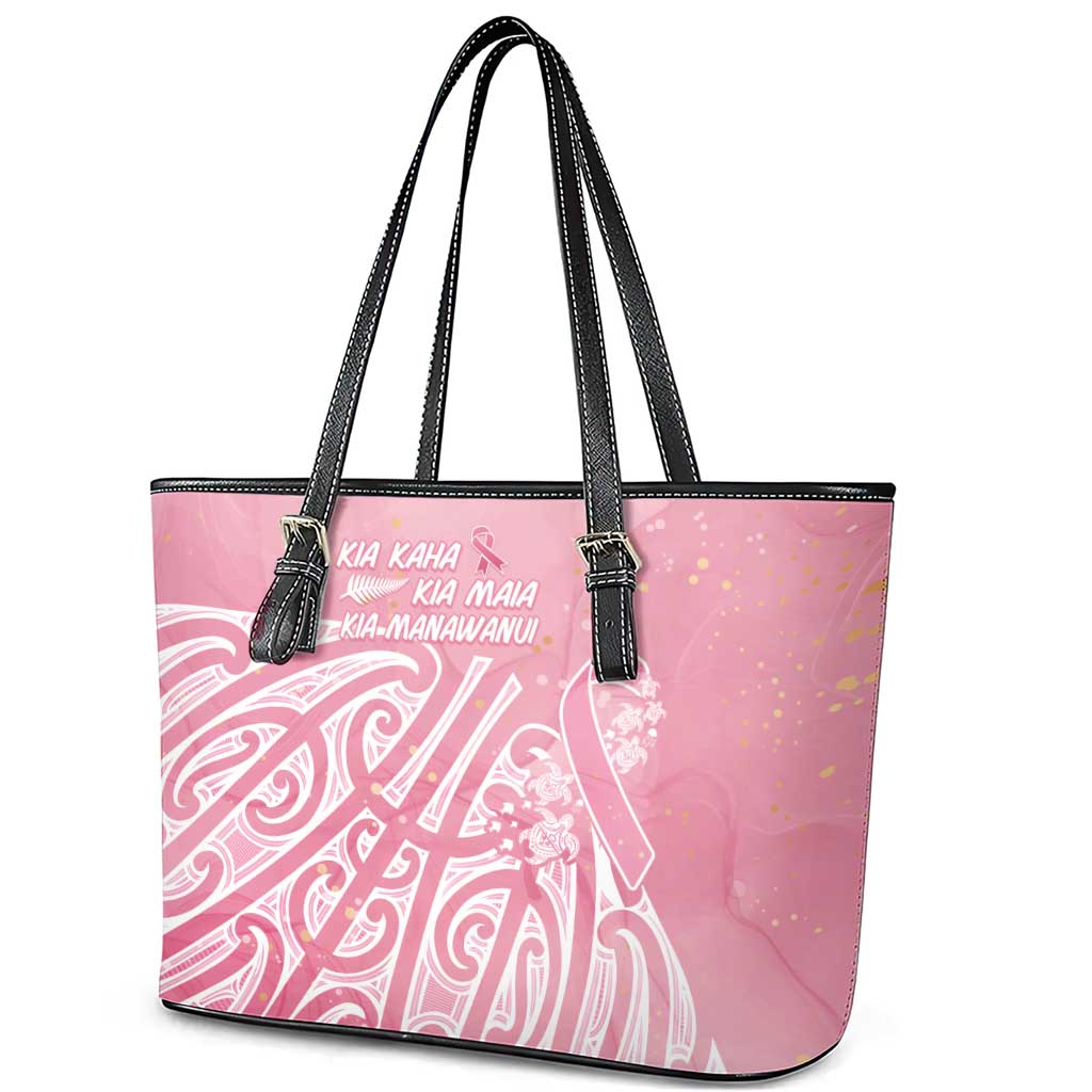 Breast Cancer Awareness Maori Leather Tote Bag Kia Kaha Kia Maia Kia Manawanui - Vibe Hoodie