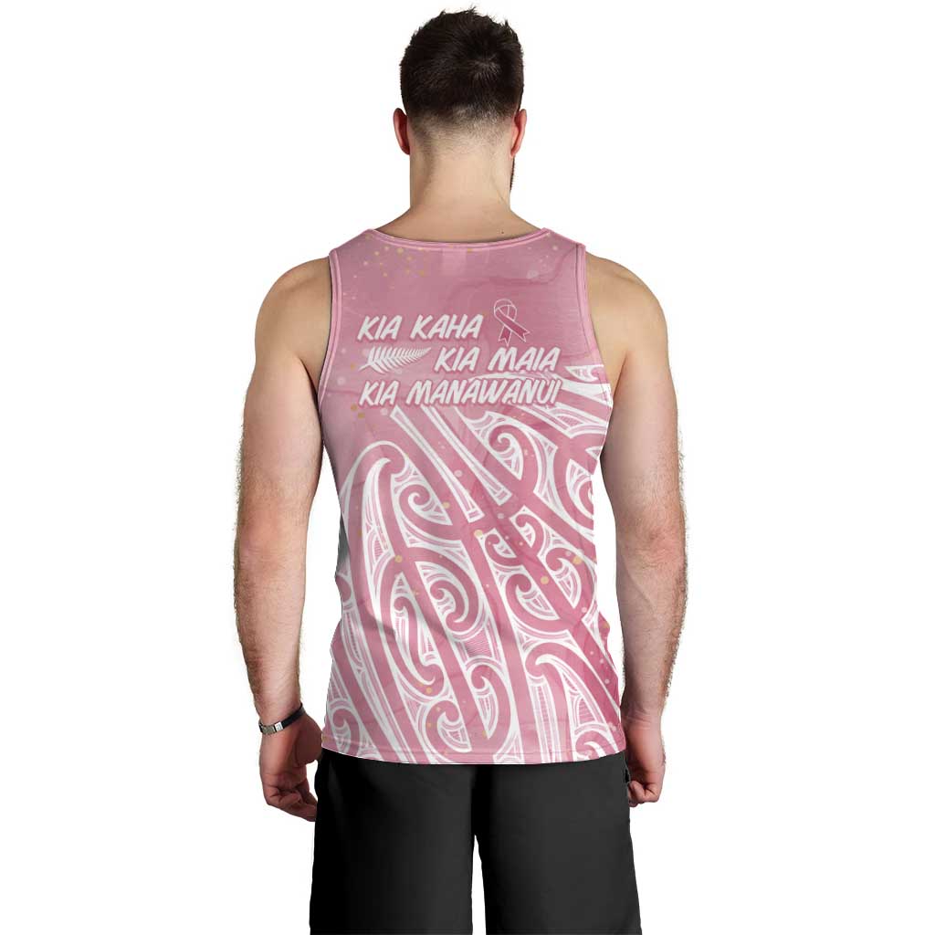 Breast Cancer Awareness Maori Men Tank Top Kia Kaha Kia Maia Kia Manawanui - Vibe Hoodie