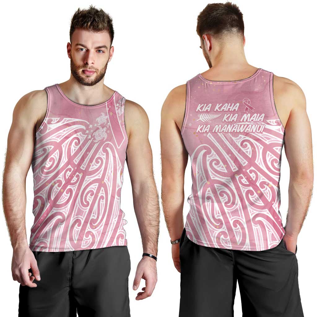 Breast Cancer Awareness Maori Men Tank Top Kia Kaha Kia Maia Kia Manawanui - Vibe Hoodie