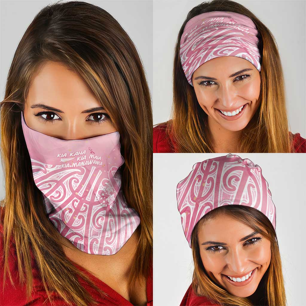 Breast Cancer Awareness Maori Neck Gaiter Kia Kaha Kia Maia Kia Manawanui - Vibe Hoodie