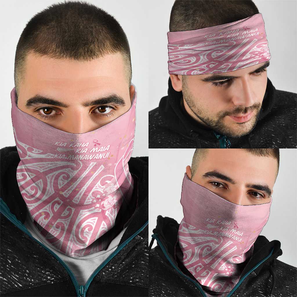Breast Cancer Awareness Maori Neck Gaiter Kia Kaha Kia Maia Kia Manawanui - Vibe Hoodie