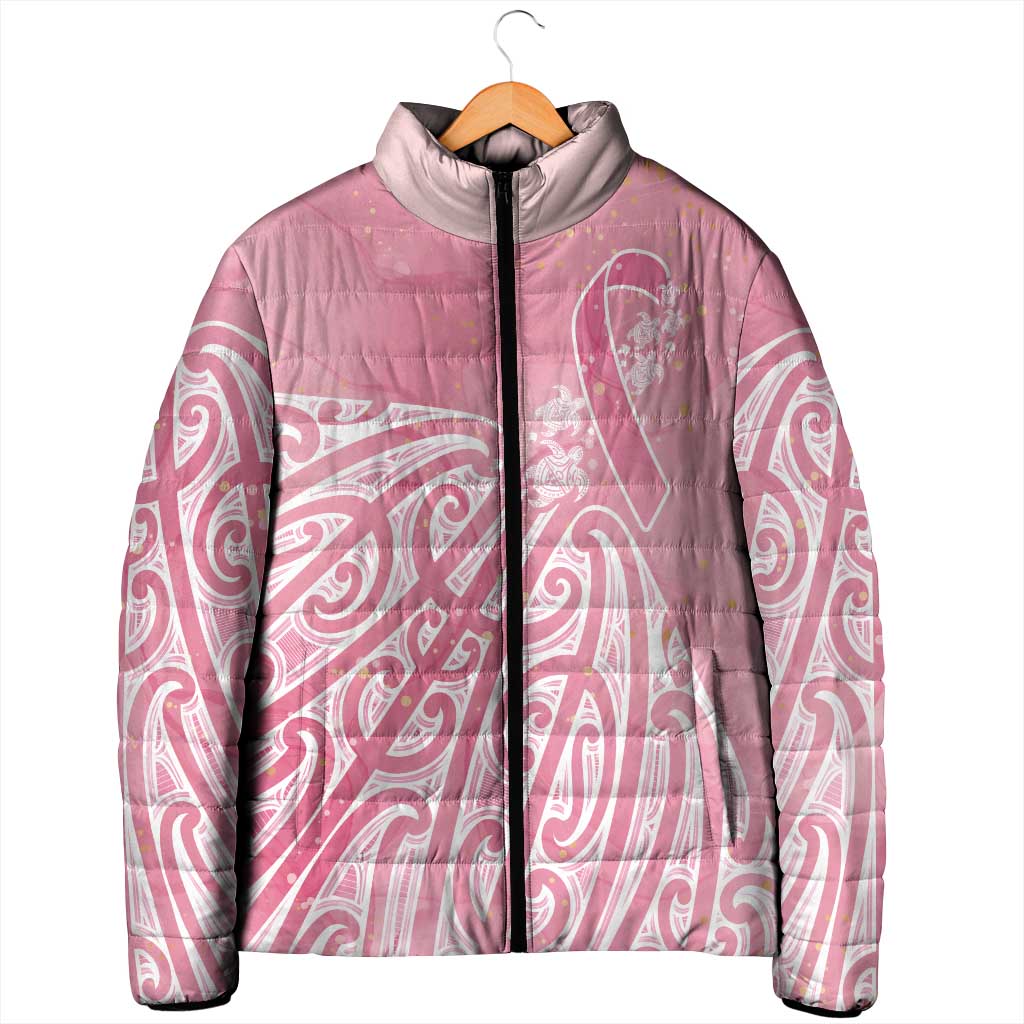 Breast Cancer Awareness Maori Padded Jacket Kia Kaha Kia Maia Kia Manawanui - Vibe Hoodie
