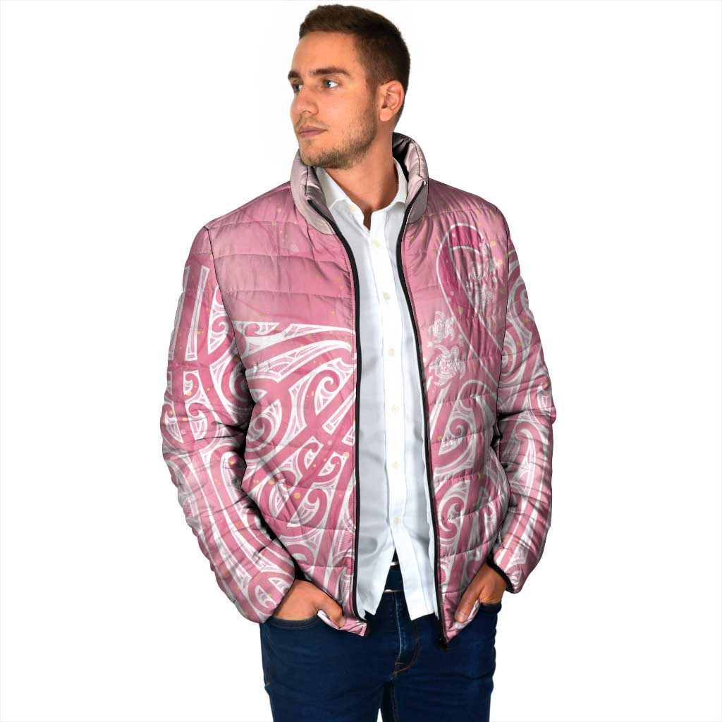 Breast Cancer Awareness Maori Padded Jacket Kia Kaha Kia Maia Kia Manawanui - Vibe Hoodie