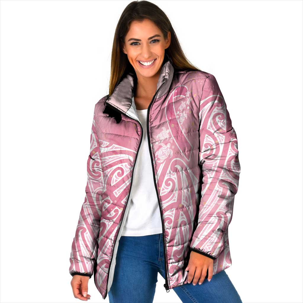 Breast Cancer Awareness Maori Padded Jacket Kia Kaha Kia Maia Kia Manawanui - Vibe Hoodie