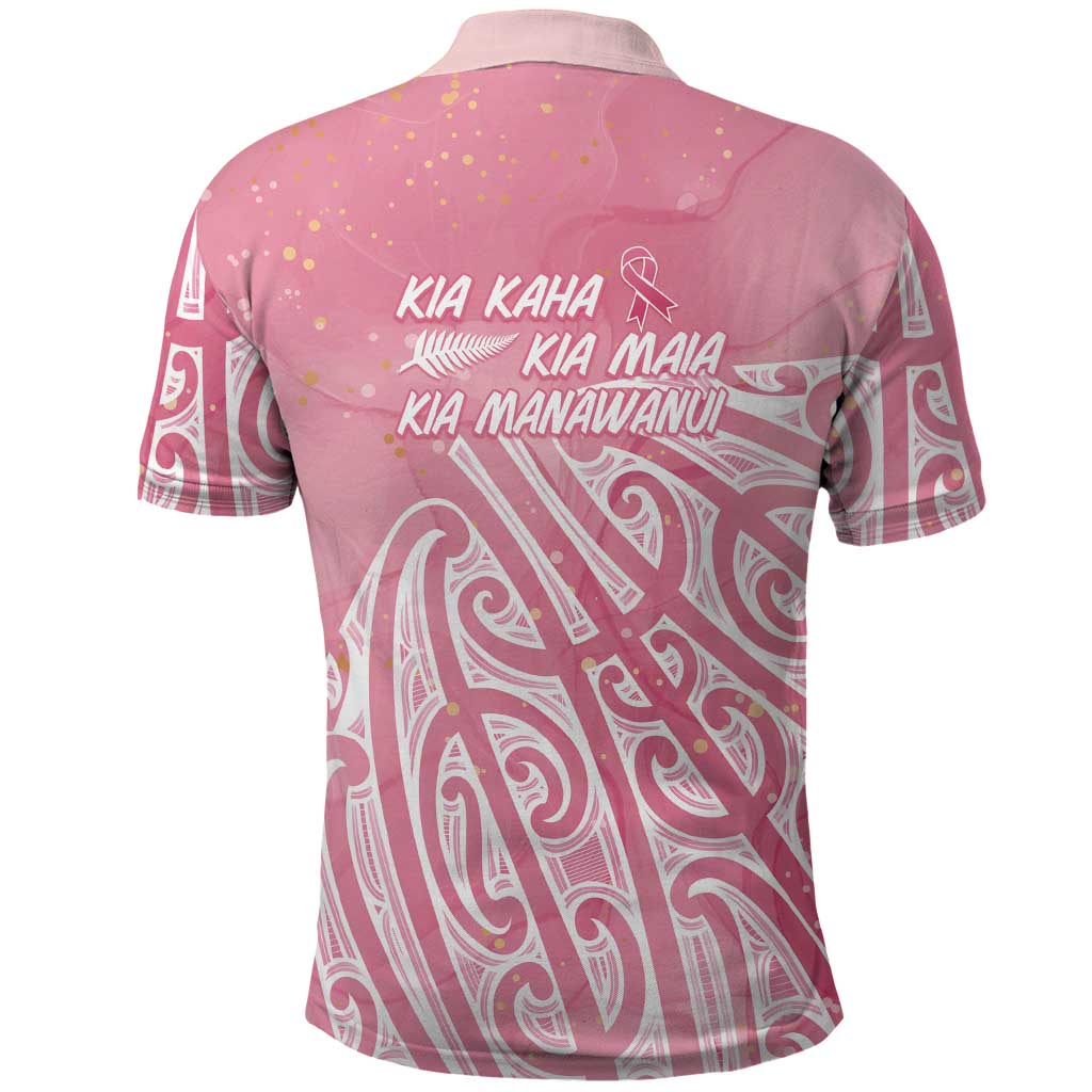 Breast Cancer Awareness Maori Polo Shirt Kia Kaha Kia Maia Kia Manawanui - Vibe Hoodie