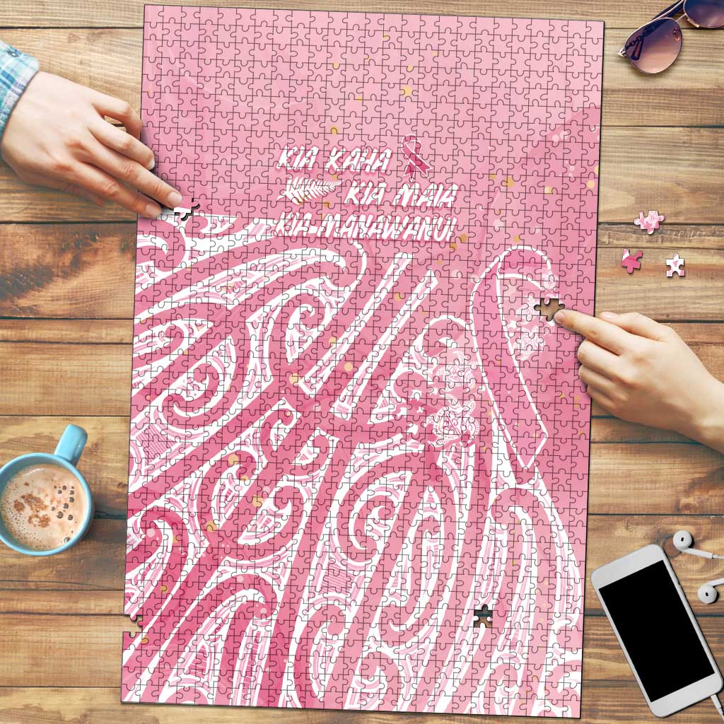 Breast Cancer Awareness Maori Puzzle Kia Kaha Kia Maia Kia Manawanui - Vibe Hoodie