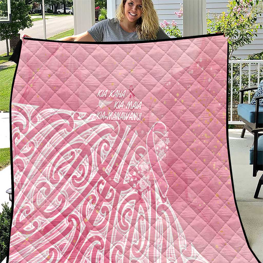 Breast Cancer Awareness Maori Quilt Kia Kaha Kia Maia Kia Manawanui - Vibe Hoodie