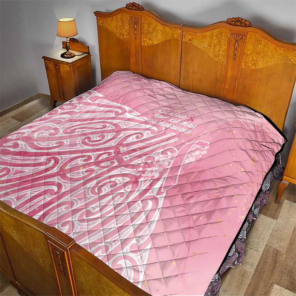 Breast Cancer Awareness Maori Quilt Kia Kaha Kia Maia Kia Manawanui - Vibe Hoodie