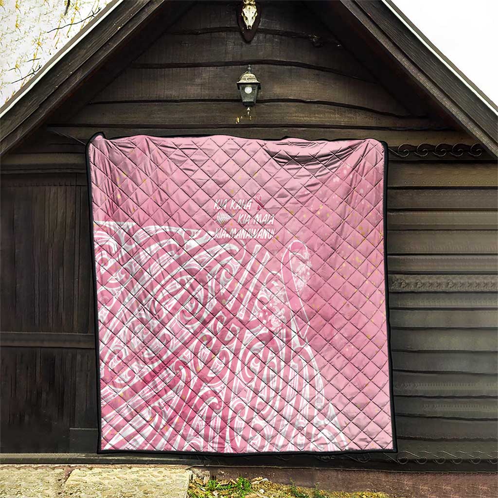 Breast Cancer Awareness Maori Quilt Kia Kaha Kia Maia Kia Manawanui - Vibe Hoodie