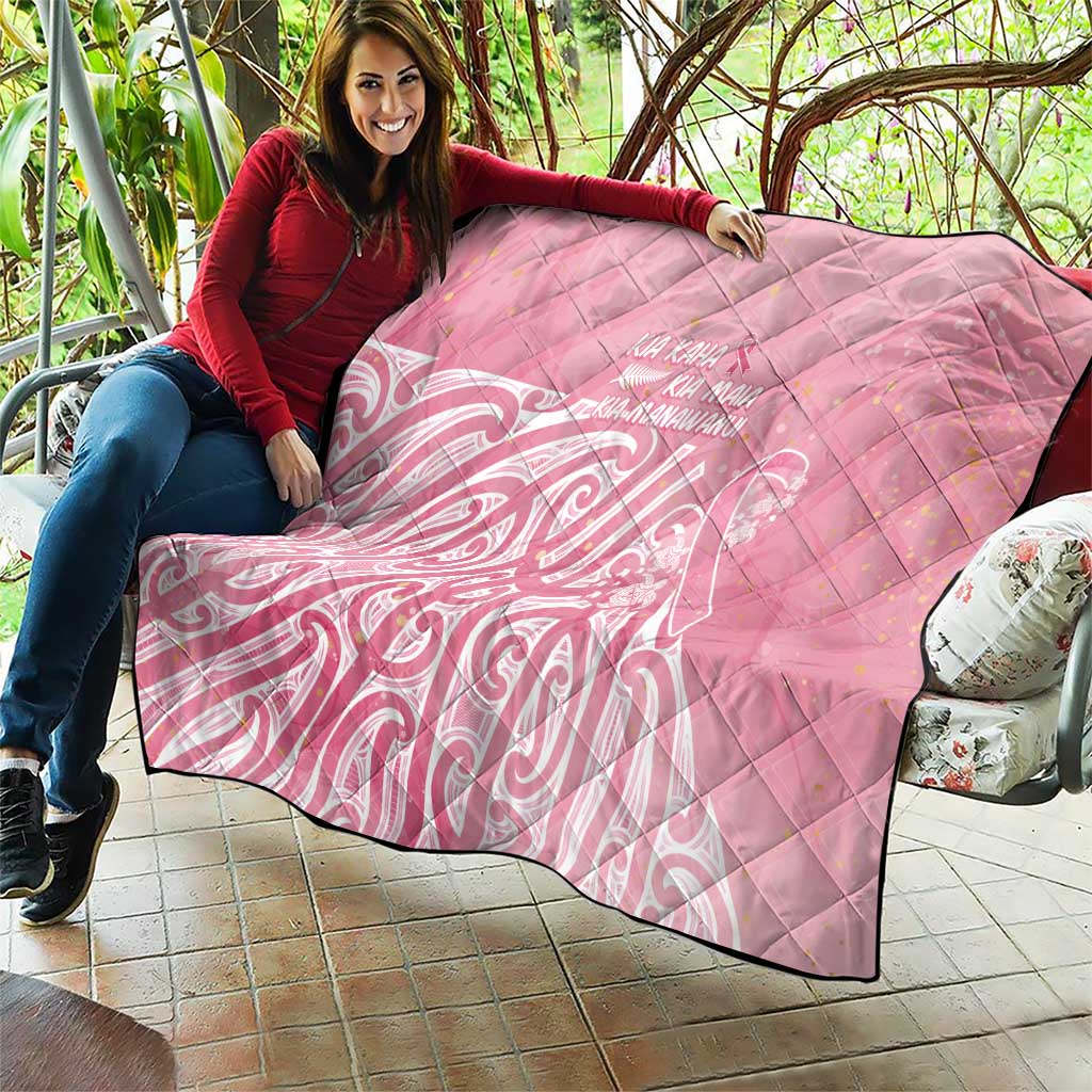 Breast Cancer Awareness Maori Quilt Kia Kaha Kia Maia Kia Manawanui - Vibe Hoodie