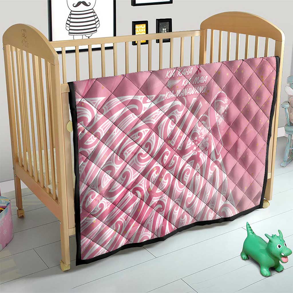 Breast Cancer Awareness Maori Quilt Kia Kaha Kia Maia Kia Manawanui - Vibe Hoodie