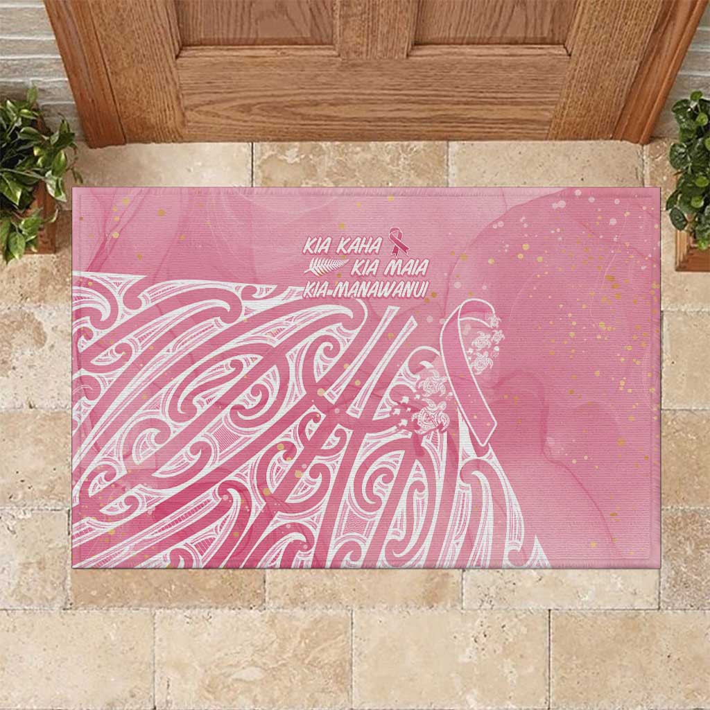 Breast Cancer Awareness Maori Rubber Doormat Kia Kaha Kia Maia Kia Manawanui - Vibe Hoodie