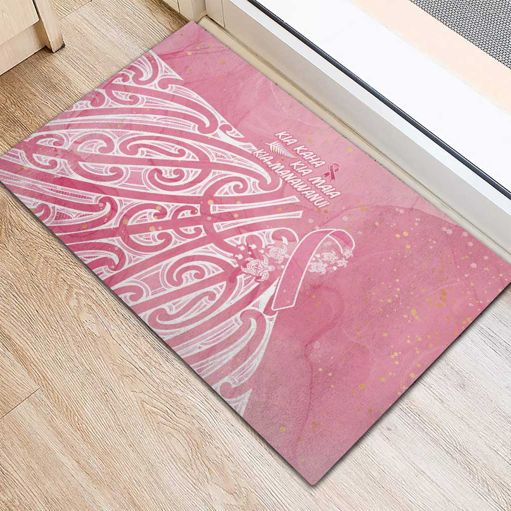 Breast Cancer Awareness Maori Rubber Doormat Kia Kaha Kia Maia Kia Manawanui - Vibe Hoodie