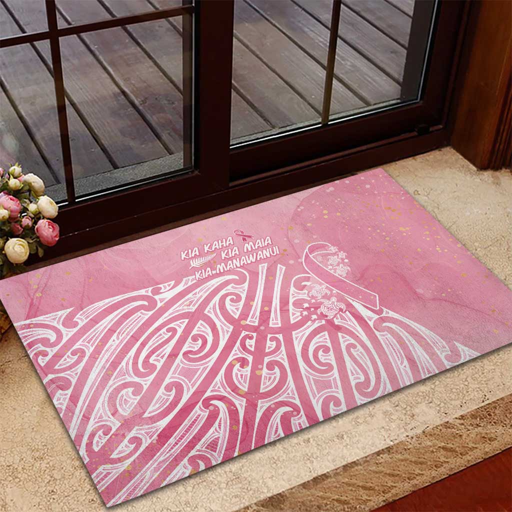 Breast Cancer Awareness Maori Rubber Doormat Kia Kaha Kia Maia Kia Manawanui - Vibe Hoodie