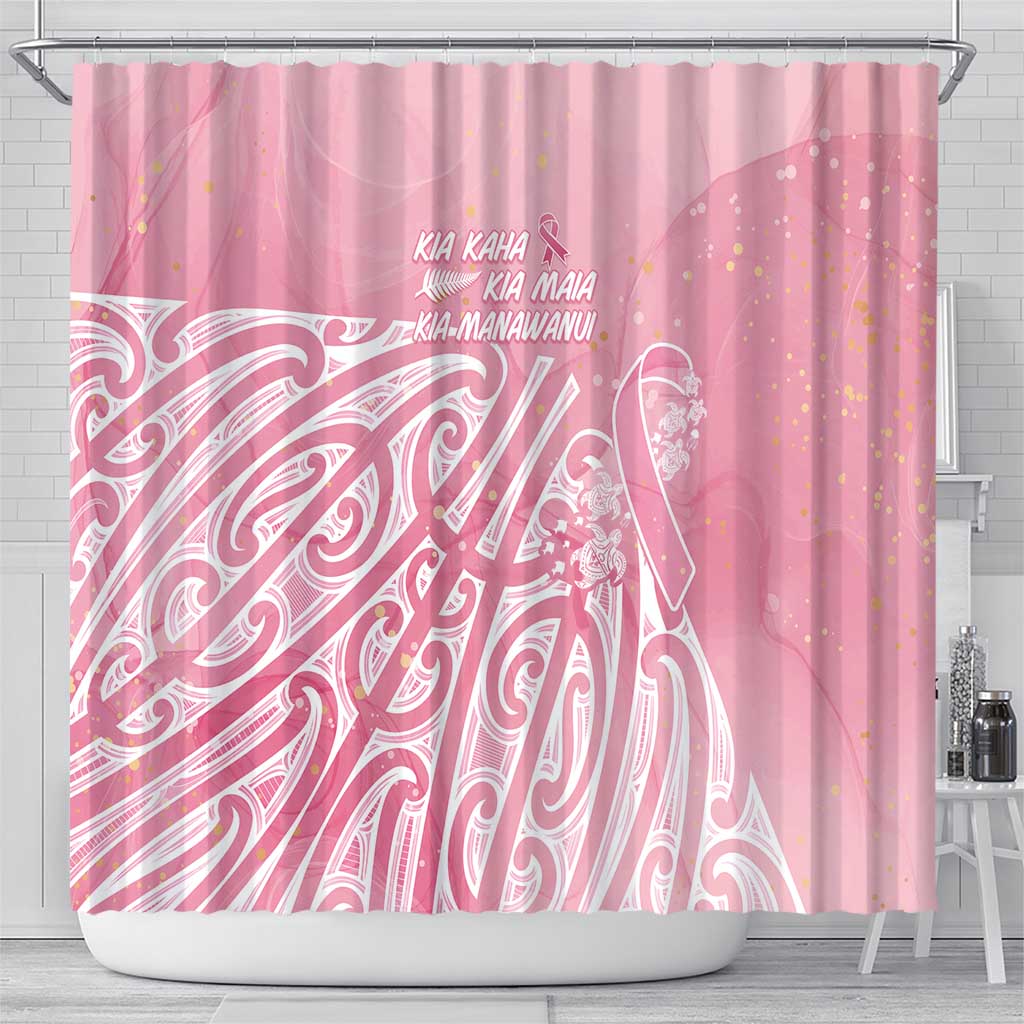 Breast Cancer Awareness Maori Shower Curtain Kia Kaha Kia Maia Kia Manawanui - Vibe Hoodie