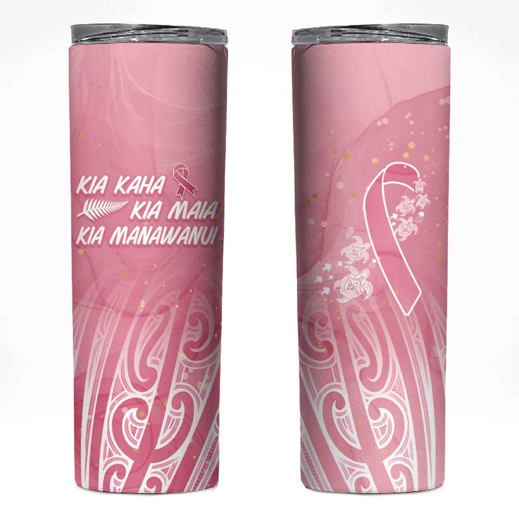 Breast Cancer Awareness Maori Skinny Tumbler Kia Kaha Kia Maia Kia Manawanui - Vibe Hoodie