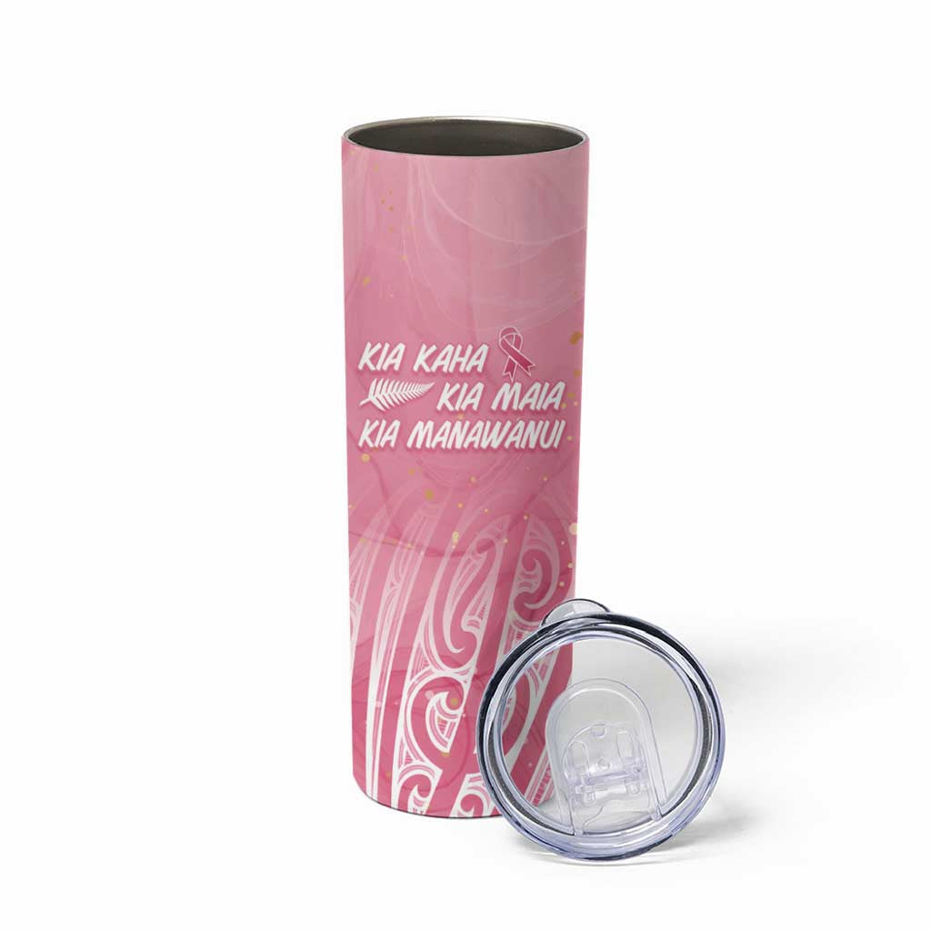 Breast Cancer Awareness Maori Skinny Tumbler Kia Kaha Kia Maia Kia Manawanui - Vibe Hoodie
