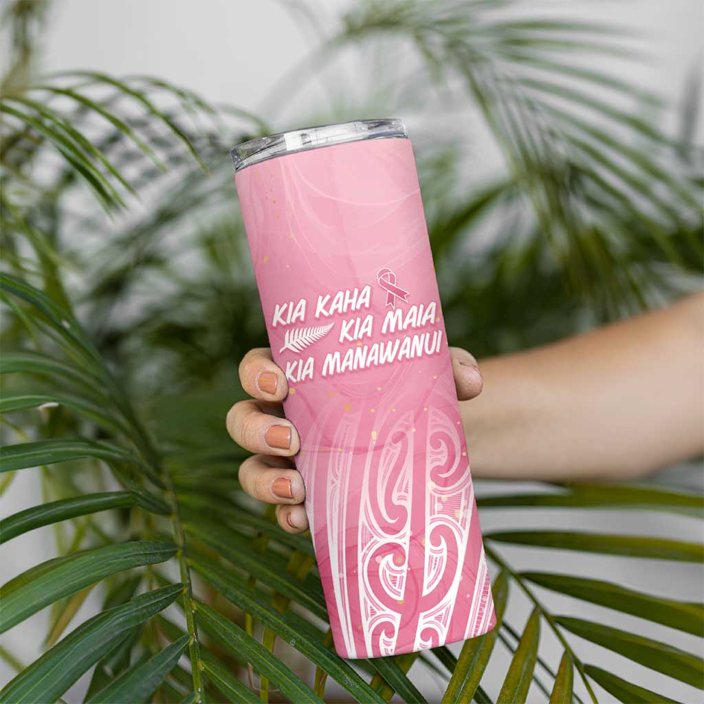 Breast Cancer Awareness Maori Skinny Tumbler Kia Kaha Kia Maia Kia Manawanui - Vibe Hoodie