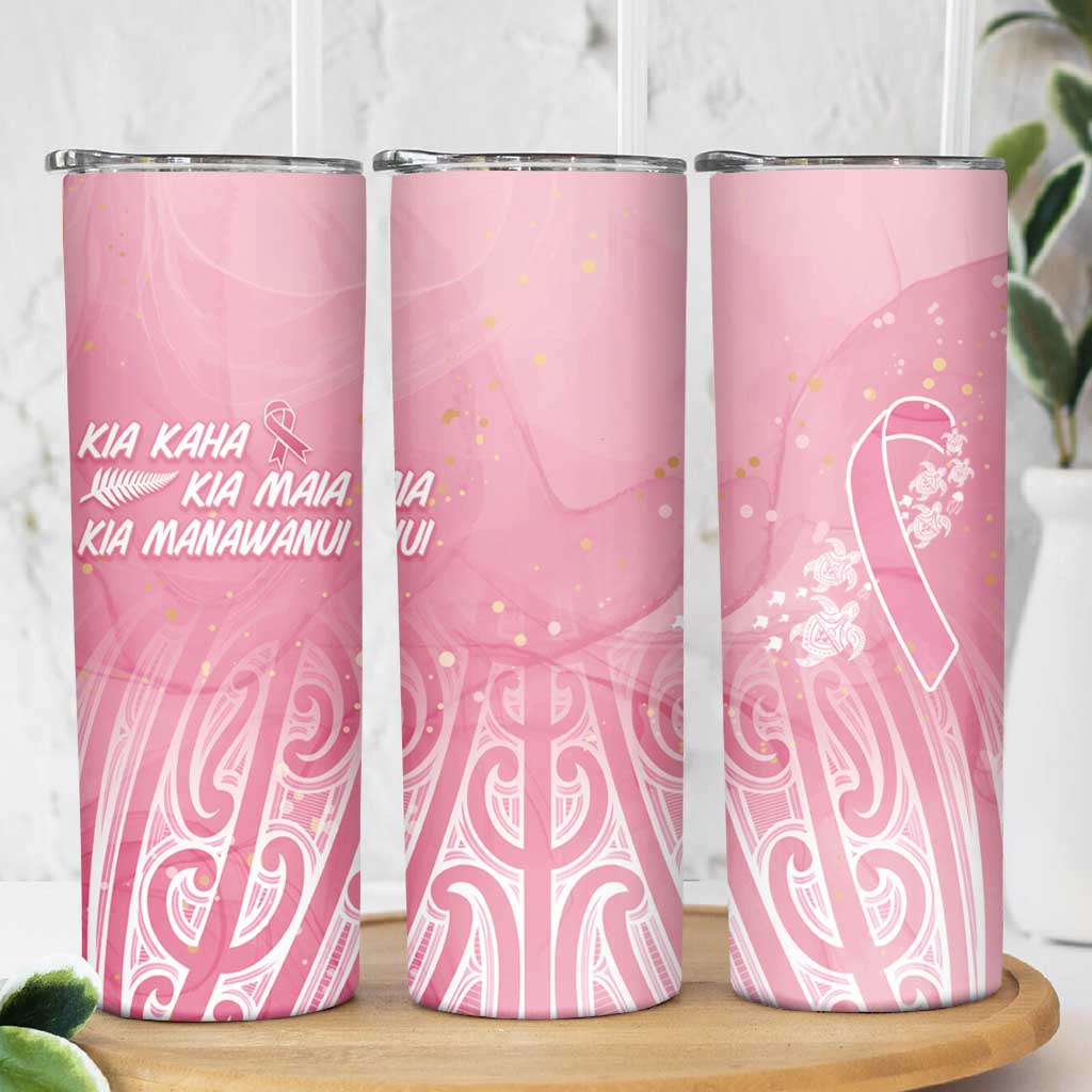 Breast Cancer Awareness Maori Skinny Tumbler Kia Kaha Kia Maia Kia Manawanui - Vibe Hoodie