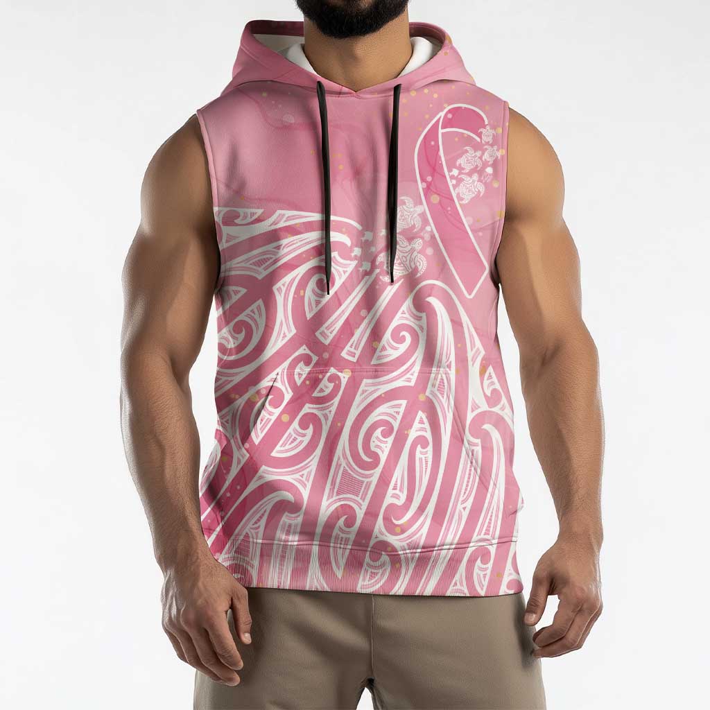 Breast Cancer Awareness Maori Sleeveless Hoodie Kia Kaha Kia Maia Kia Manawanui - Vibe Hoodie