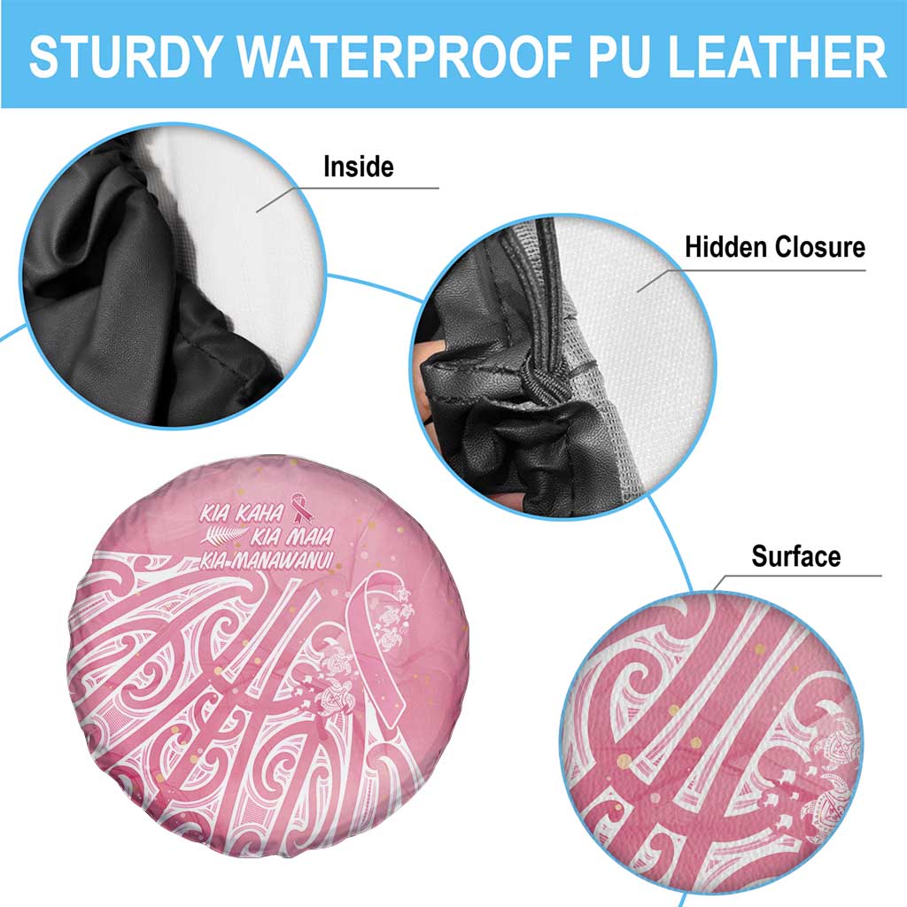 Breast Cancer Awareness Maori Spare Tire Cover Kia Kaha Kia Maia Kia Manawanui - Vibe Hoodie