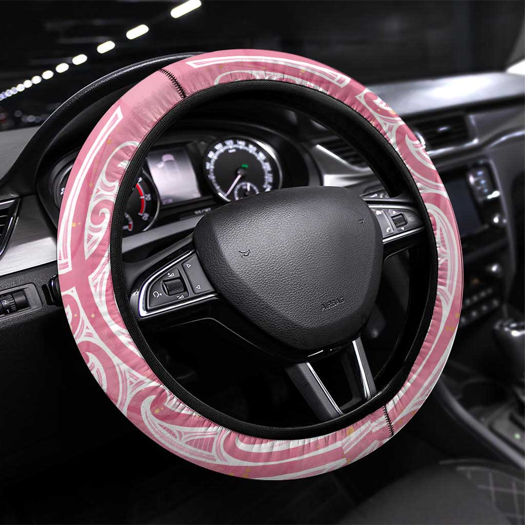 Breast Cancer Awareness Maori Steering Wheel Cover Kia Kaha Kia Maia Kia Manawanui - Vibe Hoodie