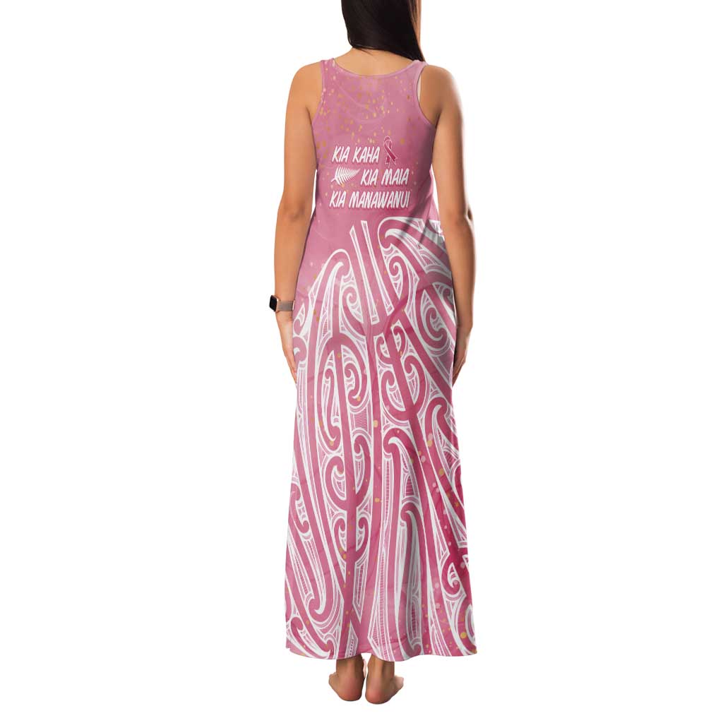 Breast Cancer Awareness Maori Tank Maxi Dress Kia Kaha Kia Maia Kia Manawanui - Vibe Hoodie