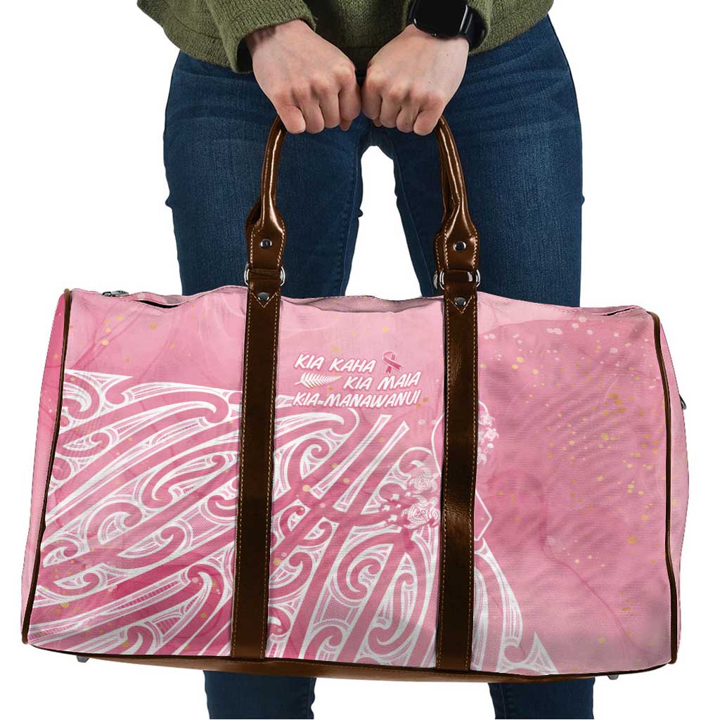 Breast Cancer Awareness Maori Travel Bag Kia Kaha Kia Maia Kia Manawanui - Vibe Hoodie