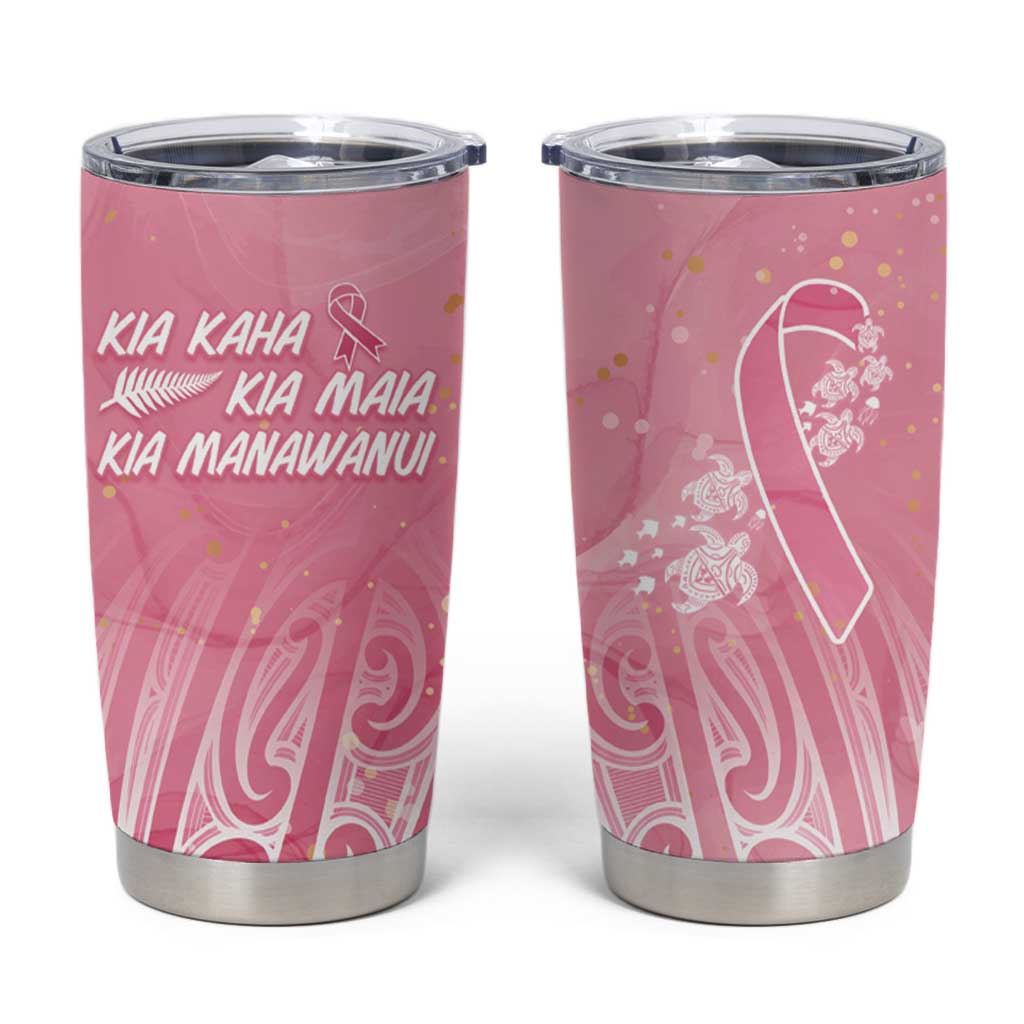 Breast Cancer Awareness Maori Tumbler Cup Kia Kaha Kia Maia Kia Manawanui - Vibe Hoodie
