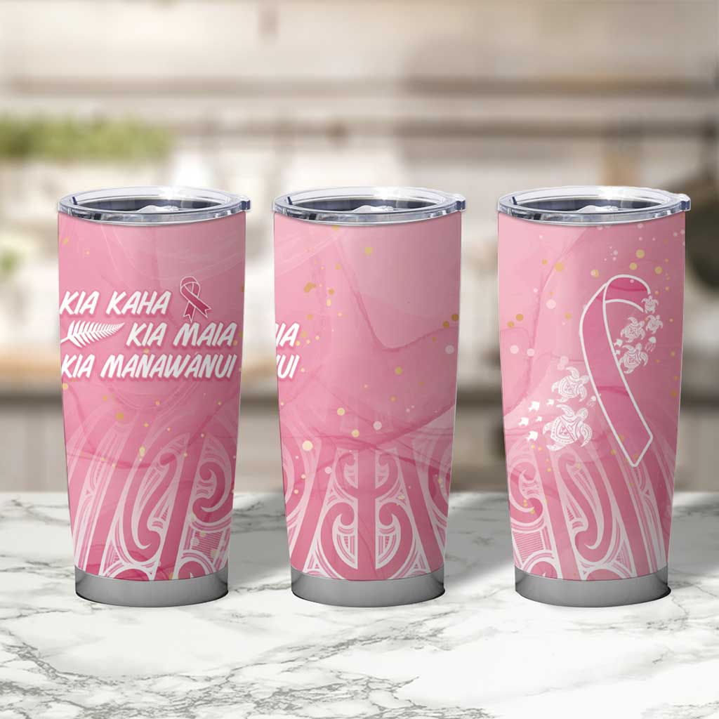 Breast Cancer Awareness Maori Tumbler Cup Kia Kaha Kia Maia Kia Manawanui - Vibe Hoodie