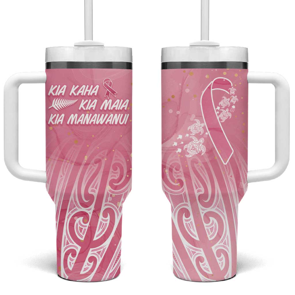 Breast Cancer Awareness Maori Tumbler With Handle Kia Kaha Kia Maia Kia Manawanui - Vibe Hoodie