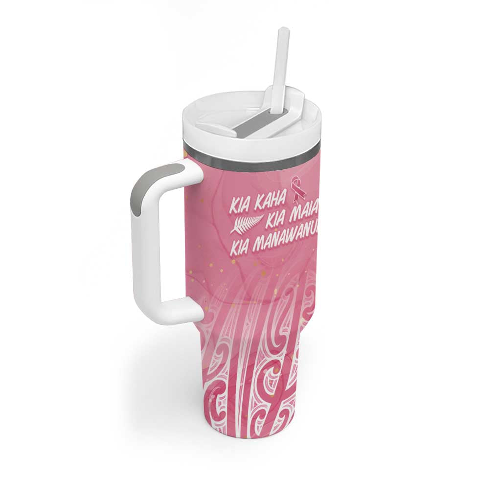 Breast Cancer Awareness Maori Tumbler With Handle Kia Kaha Kia Maia Kia Manawanui - Vibe Hoodie