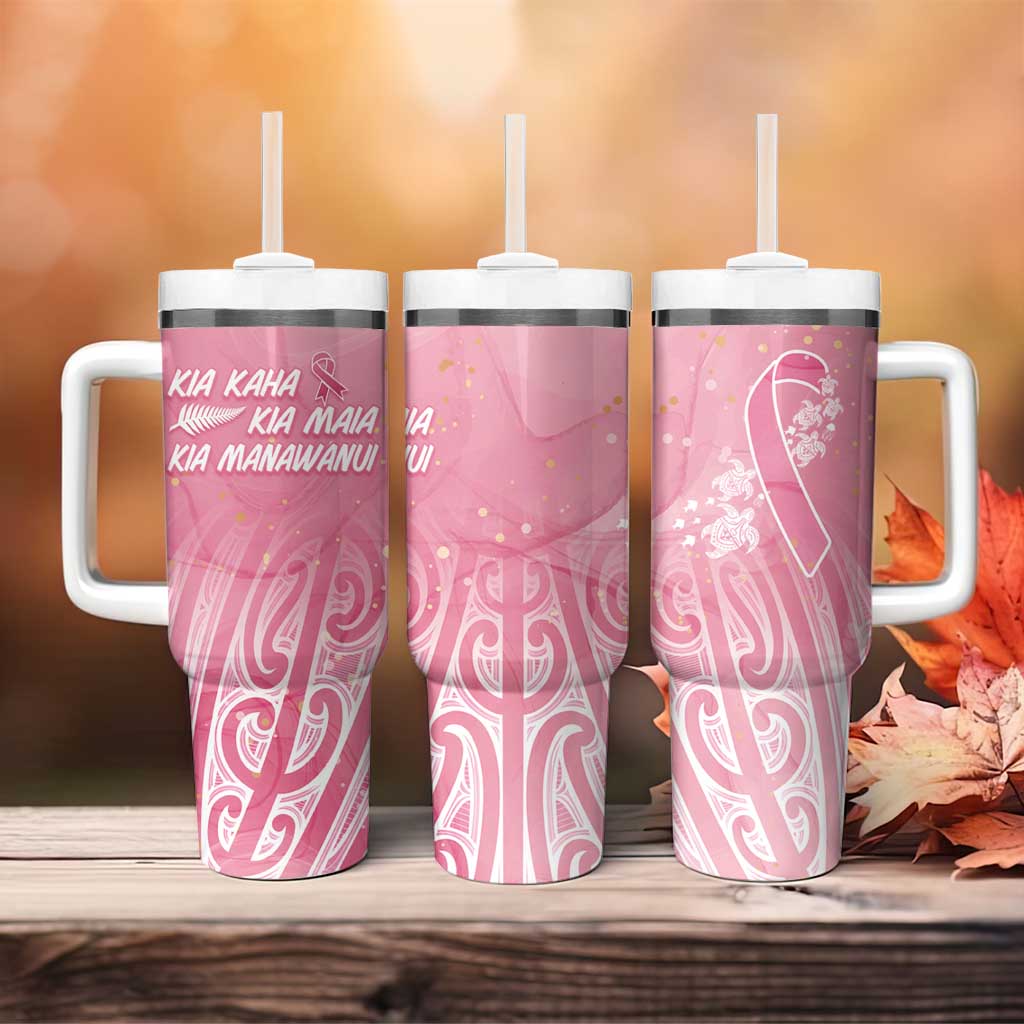 Breast Cancer Awareness Maori Tumbler With Handle Kia Kaha Kia Maia Kia Manawanui - Vibe Hoodie