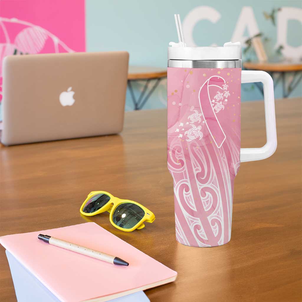 Breast Cancer Awareness Maori Tumbler With Handle Kia Kaha Kia Maia Kia Manawanui - Vibe Hoodie