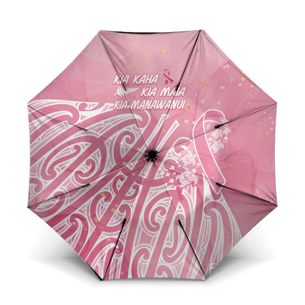 Breast Cancer Awareness Maori Umbrella Kia Kaha Kia Maia Kia Manawanui - Vibe Hoodie