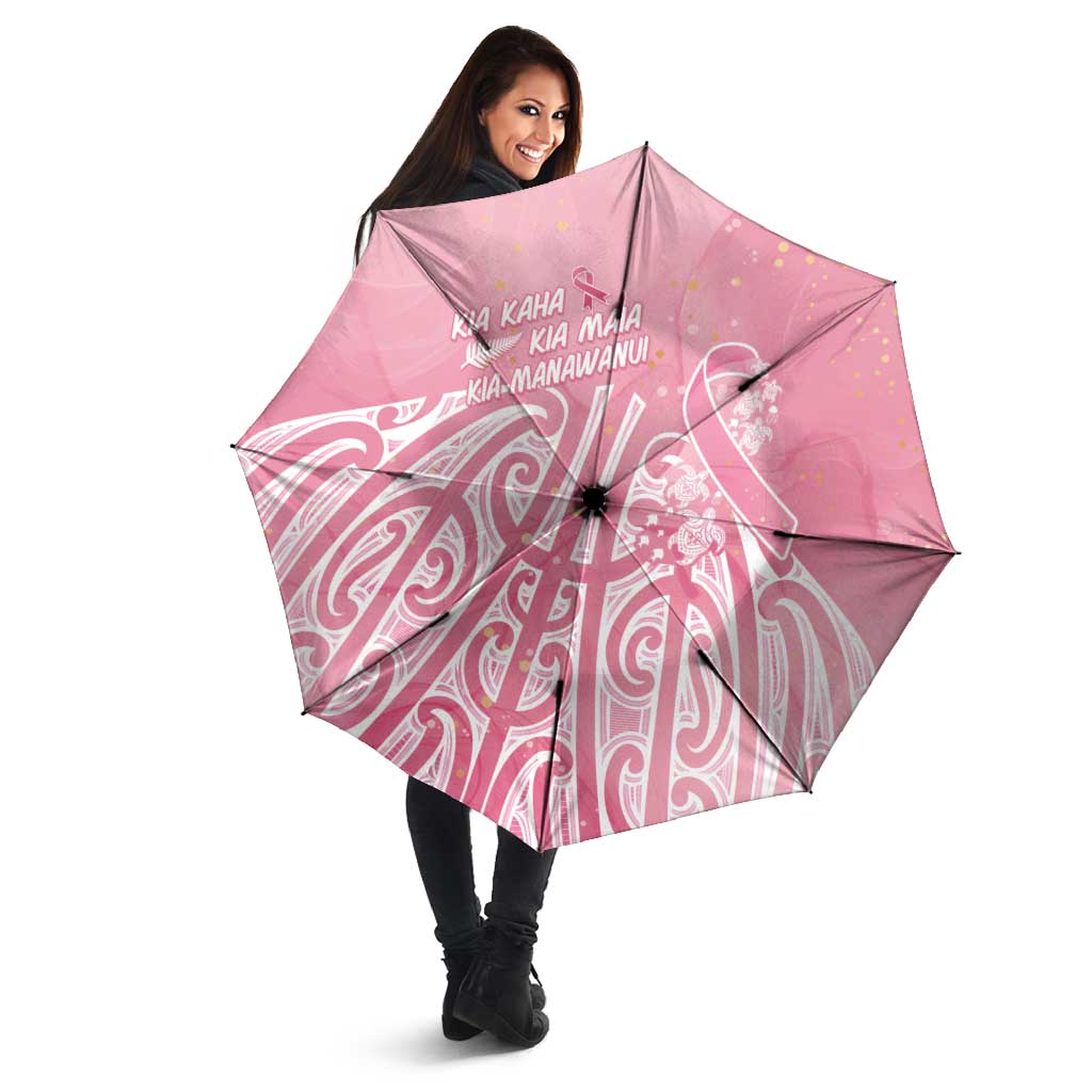 Breast Cancer Awareness Maori Umbrella Kia Kaha Kia Maia Kia Manawanui - Vibe Hoodie