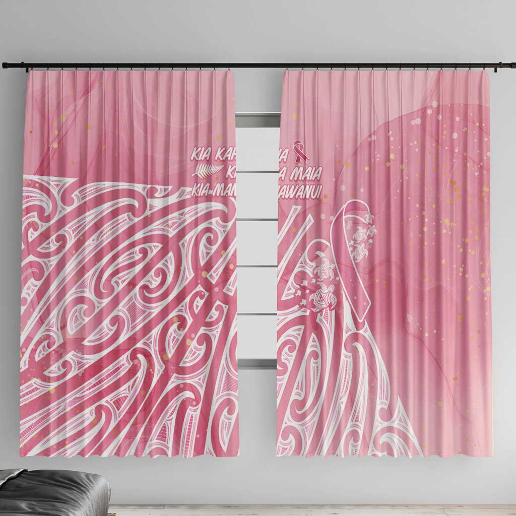 Breast Cancer Awareness Maori Window Curtain Kia Kaha Kia Maia Kia Manawanui - Vibe Hoodie