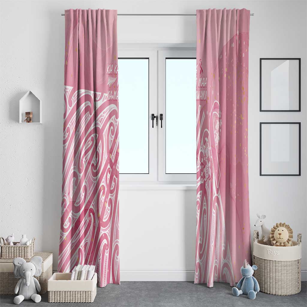 Breast Cancer Awareness Maori Window Curtain Kia Kaha Kia Maia Kia Manawanui - Vibe Hoodie