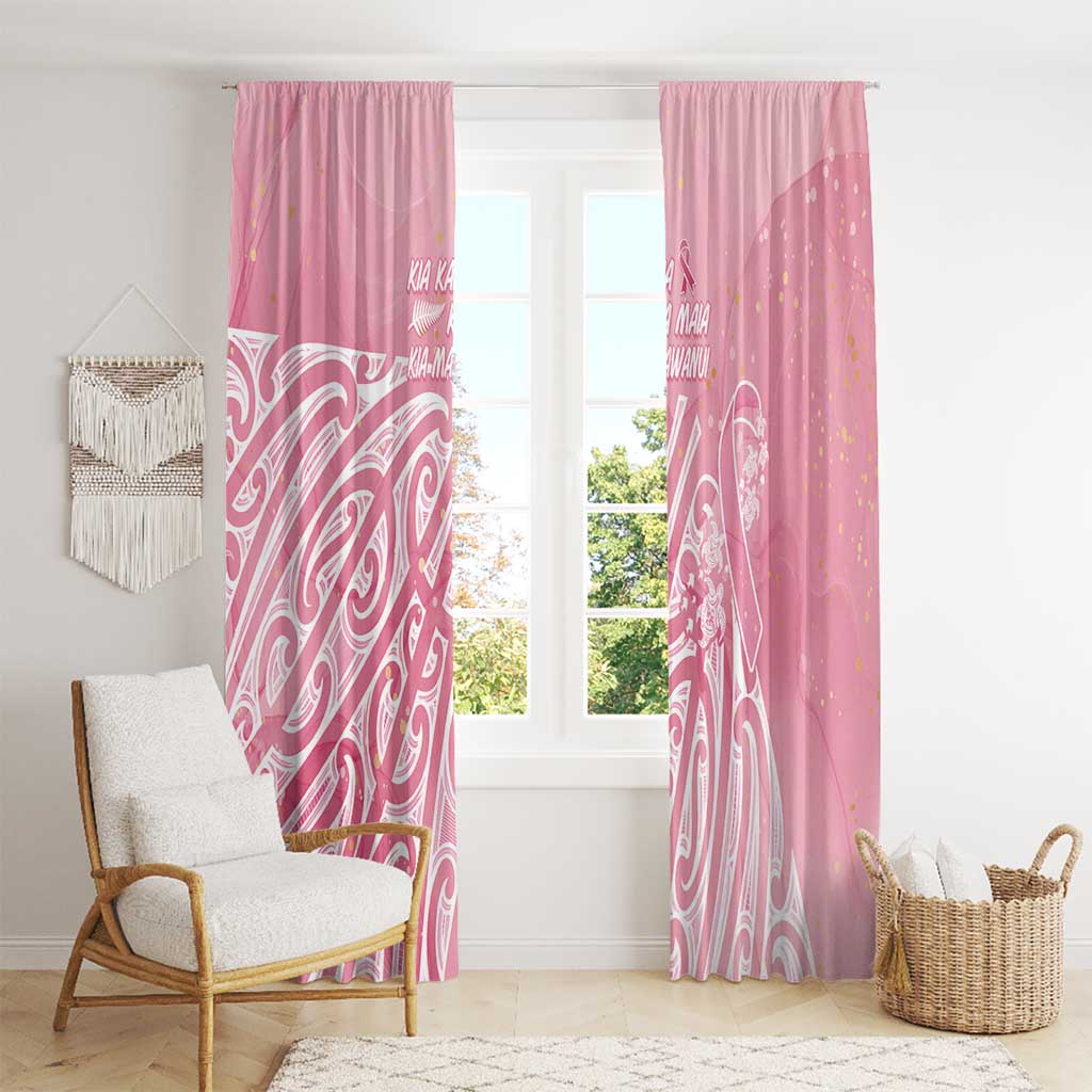 Breast Cancer Awareness Maori Window Curtain Kia Kaha Kia Maia Kia Manawanui - Vibe Hoodie
