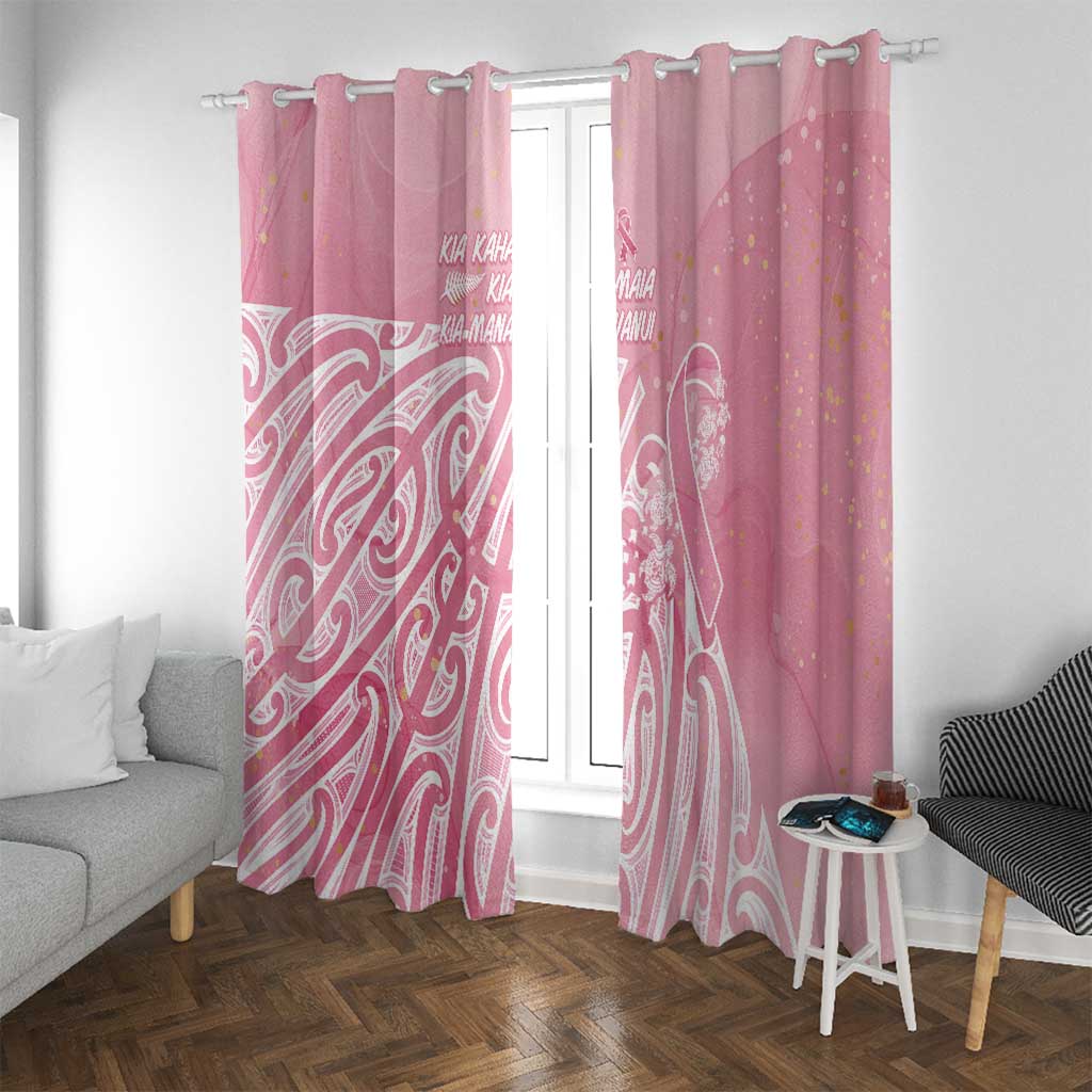 Breast Cancer Awareness Maori Window Curtain Kia Kaha Kia Maia Kia Manawanui - Vibe Hoodie