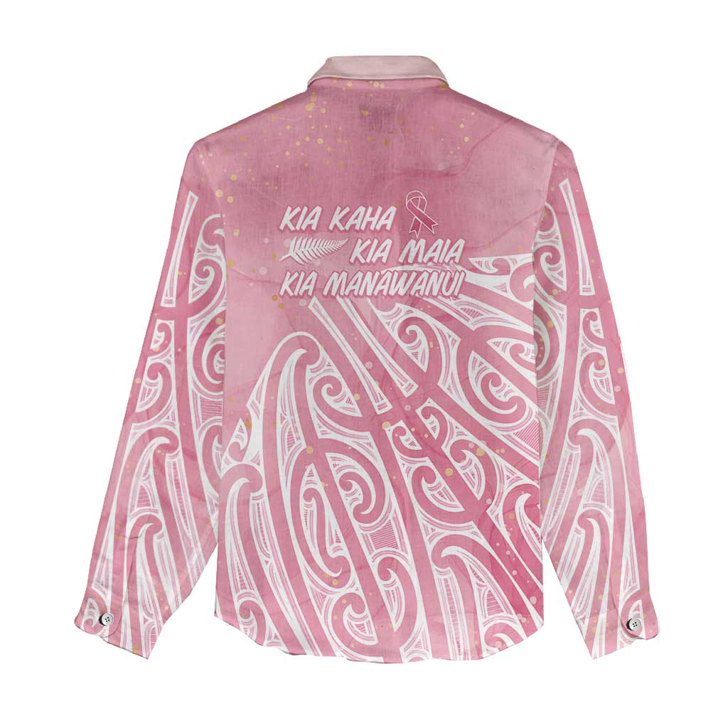 Breast Cancer Awareness Maori Women Casual Shirt Kia Kaha Kia Maia Kia Manawanui - Vibe Hoodie