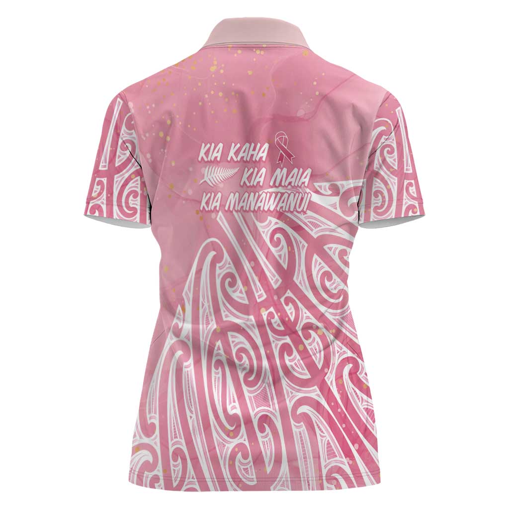 Breast Cancer Awareness Maori Women Polo Shirt Kia Kaha Kia Maia Kia Manawanui - Vibe Hoodie